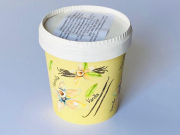 Gelato alla Vaniglia Alta Qualità coppetta monodose da 165 ml. con cucchiaino