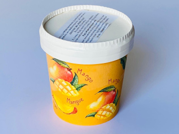 Gelato al Mango Alta Qualità coppetta monodose da 165 ml. con cucchiaino