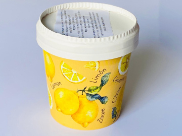Gelato al Limone Alta Qualità coppetta monodose da 165 ml. con cucchiaino