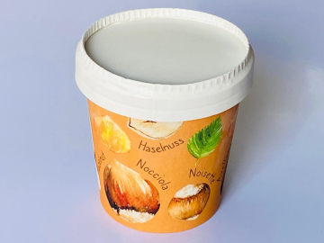 Gelato alla Nocciola Alta Qualità coppetta monodose da 165 ml. con cucchiaino